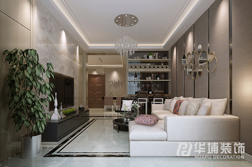 简约 二居 白领 80后 客厅图片来自上海华埔装饰-laird在海珀兰轩89平现代简约风的分享