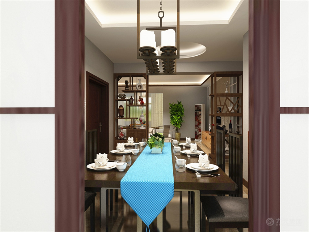 海川园 中式 白领 三居 小资 餐厅图片来自阳光放扉er在力天装饰-海川园135㎡的分享