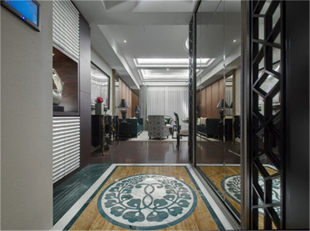 混搭 小资 玄关图片来自上海潮心装潢设计有限公司在175平四居简素纤细与精美奢华图的分享