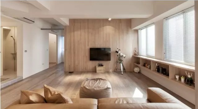 简约 一居 小户型 客厅图片来自实创装饰上海公司在59㎡极简原木一居的分享