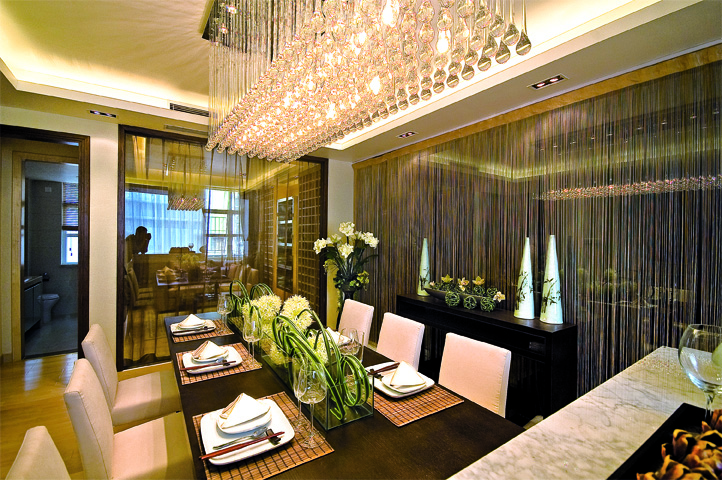 小资 新中式 三居 高层 餐厅图片来自天津生活家健康整体家装在诺德中心的分享