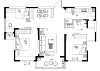 民安北郡28号楼120平三室两厅装修案例——户型平面布局方案