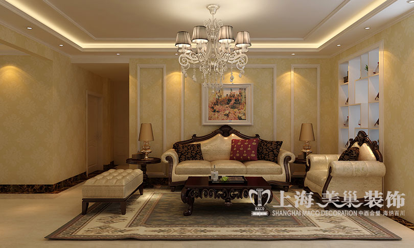 简约 欧式 四室装修 客厅图片来自河南美巢装饰在财信圣堤亚纳188平四室装修效果的分享