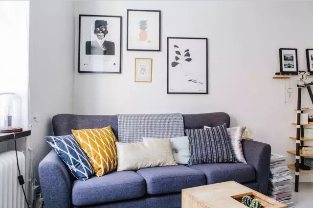 北欧风格 一居 客厅图片来自实创装饰上海公司在46㎡清新简约北欧风单身公寓的分享
