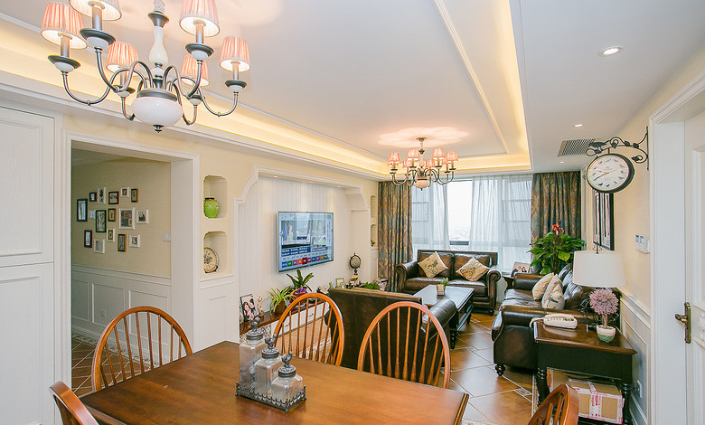 美式 三居 客厅图片来自玉玲珑装饰在三居美式风格的新家的分享