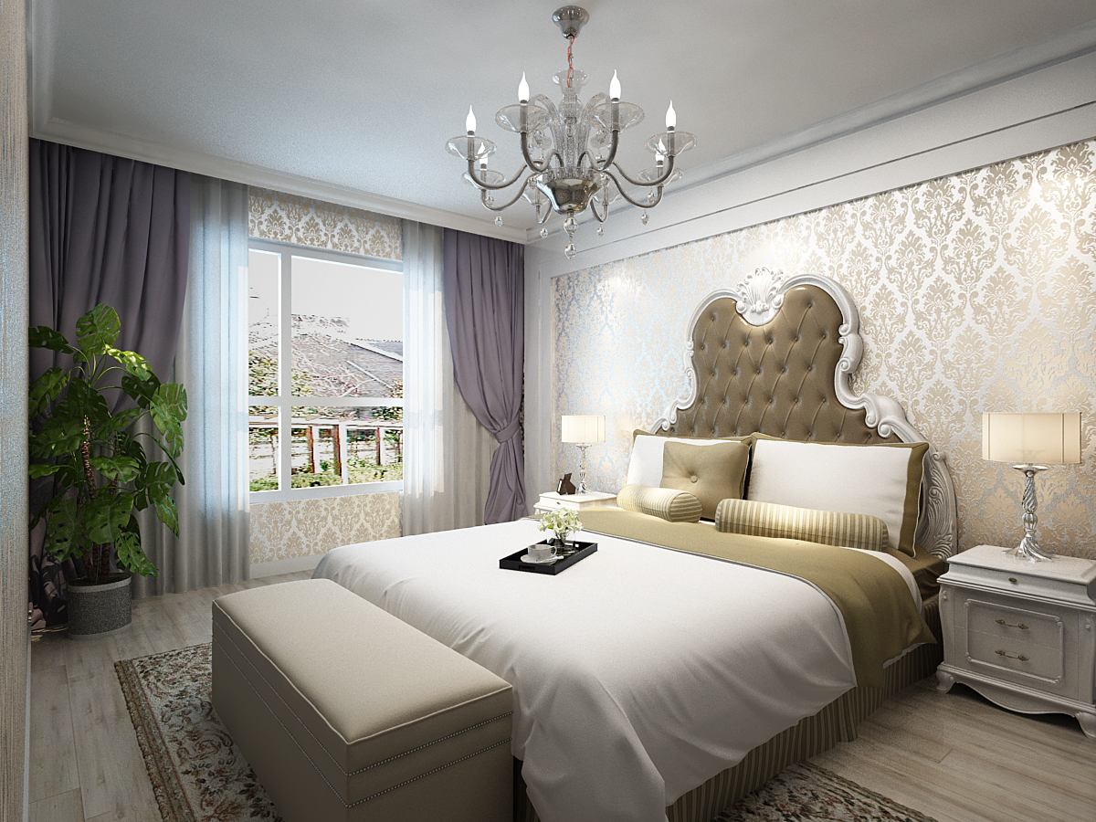 嘉都汇 120平 欧式经典风 88理想装 全包模式 卧室图片来自传承正能量在嘉都汇—120平欧式经典风的分享