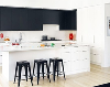黑白调厨房装修设计简单大气设计