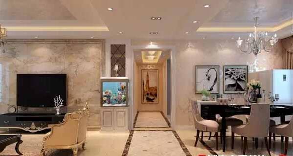 欧式 三居 客厅图片来自上海潮心装潢设计有限公司在城开珑庭122平米简欧风格装修的分享