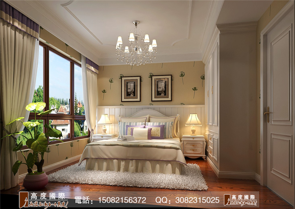 锦湖林语 高度国际 成都装修 别墅装修 好的装修 卧室图片来自成都高端别墅装修瑞瑞在120平米美式风格---成都高度国际的分享