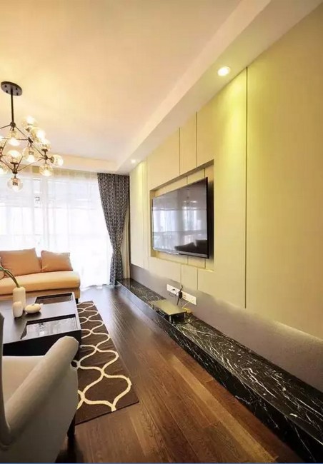 混搭 三居 客厅图片来自实创装饰上海公司在120㎡混搭风玩转色彩搭配！的分享