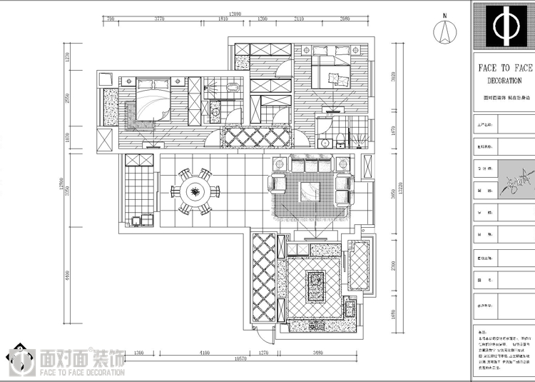 户型图图片来自武汉一号家居在福星城143平欧式装修案例的分享