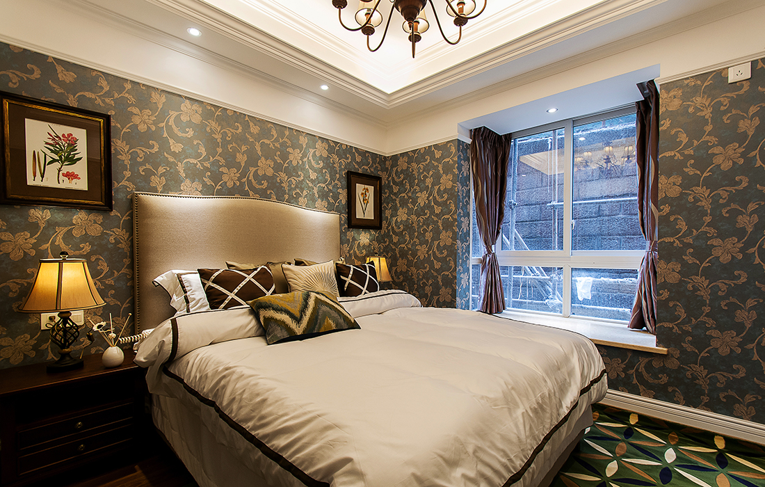欧式 三居 小资 卧室图片来自重庆天地和豪装工厂店在99平米户型简欧风格的分享