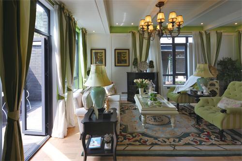 田园 跃层 风格 家居 客厅图片来自爱奥尼典石装饰在四海逸家-田园风格装修案例的分享