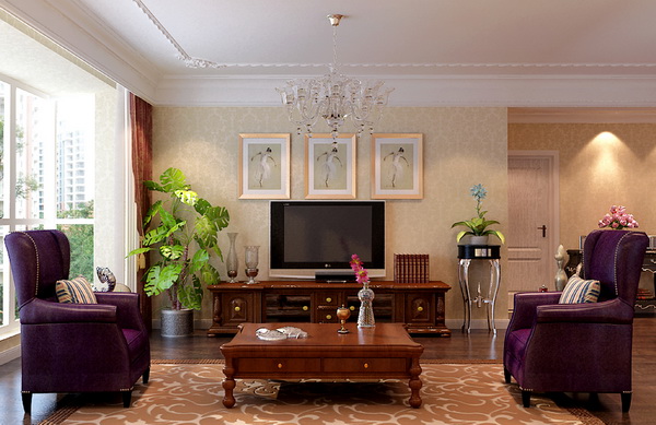 欧式 四居 小资 客厅图片来自居然元洲装饰小杨在160平蓝湾小镇欧式风格的分享