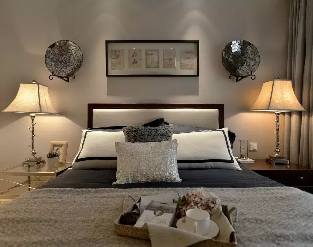 简约 美式风格 三居 卧室图片来自实创装饰上海公司在125㎡三居美式风，暖人心窝窝！的分享