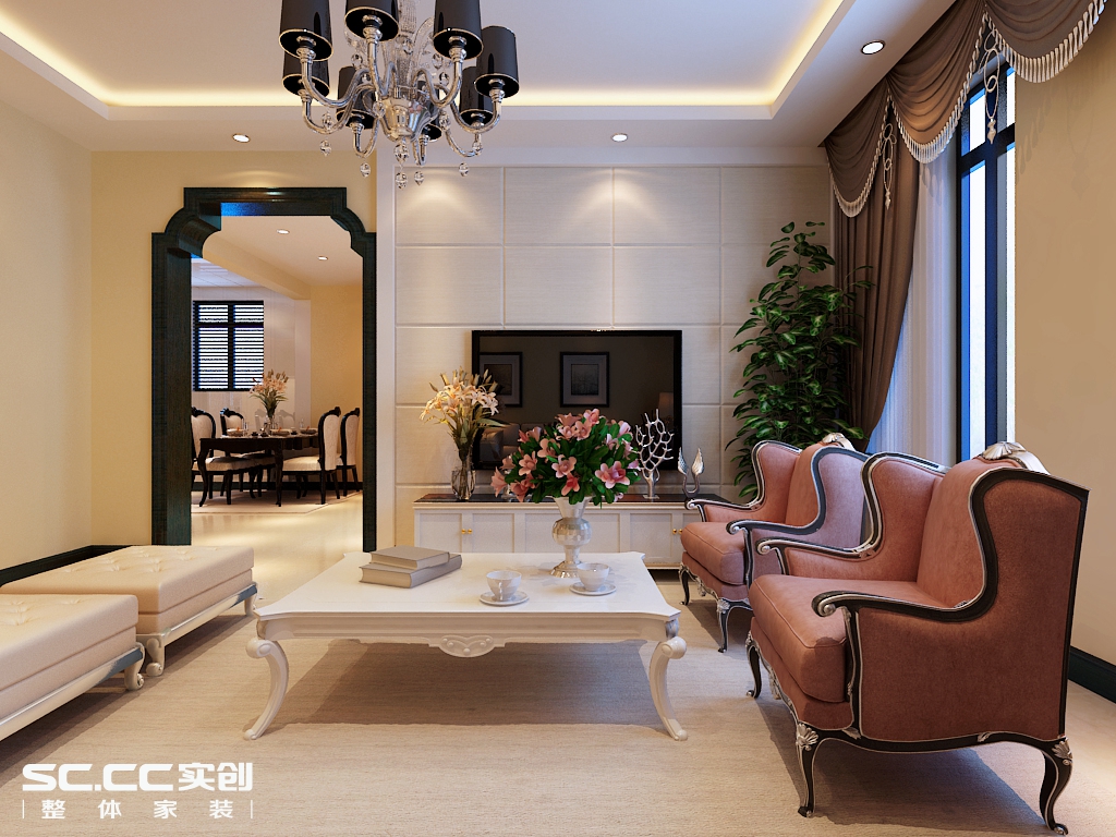 二居 欧式 客厅图片来自哈尔滨实创装饰阿娇在星光耀120平LOFT户型简欧风格的分享
