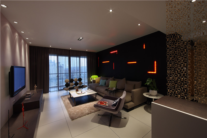新现代 客厅图片来自四川幸福魔方装饰在正成东区1号-现代风格-四居室的分享