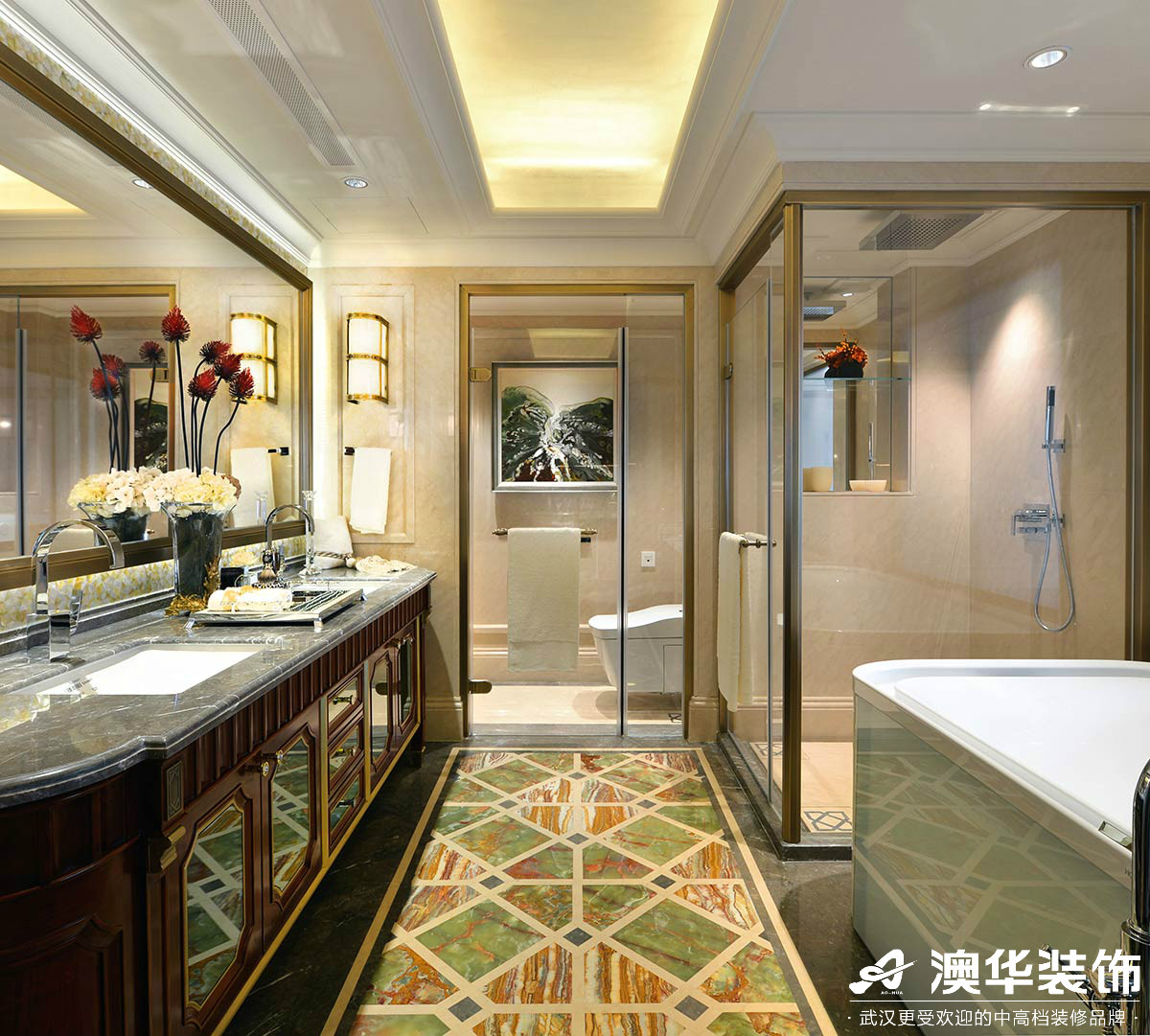 卫生间图片来自澳华装饰有限公司在华润翡翠城新古典风格的分享