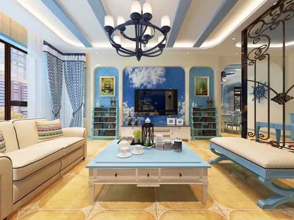 三居 小资 客厅图片来自上海潮心装潢设计有限公司在锦桂苑115平地中海风格房子装修的分享