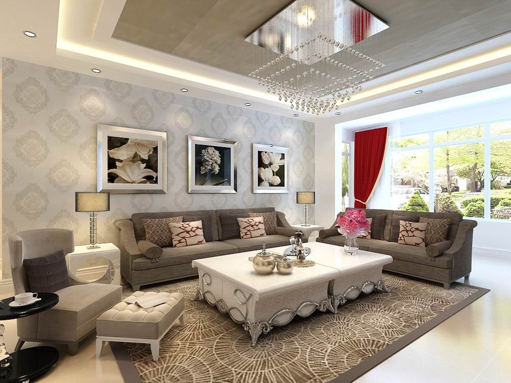 三居 欧式 保利玫瑰湾 白领 80后 客厅图片来自阳光放扉er在力天装饰-保利玫瑰湾143㎡的分享