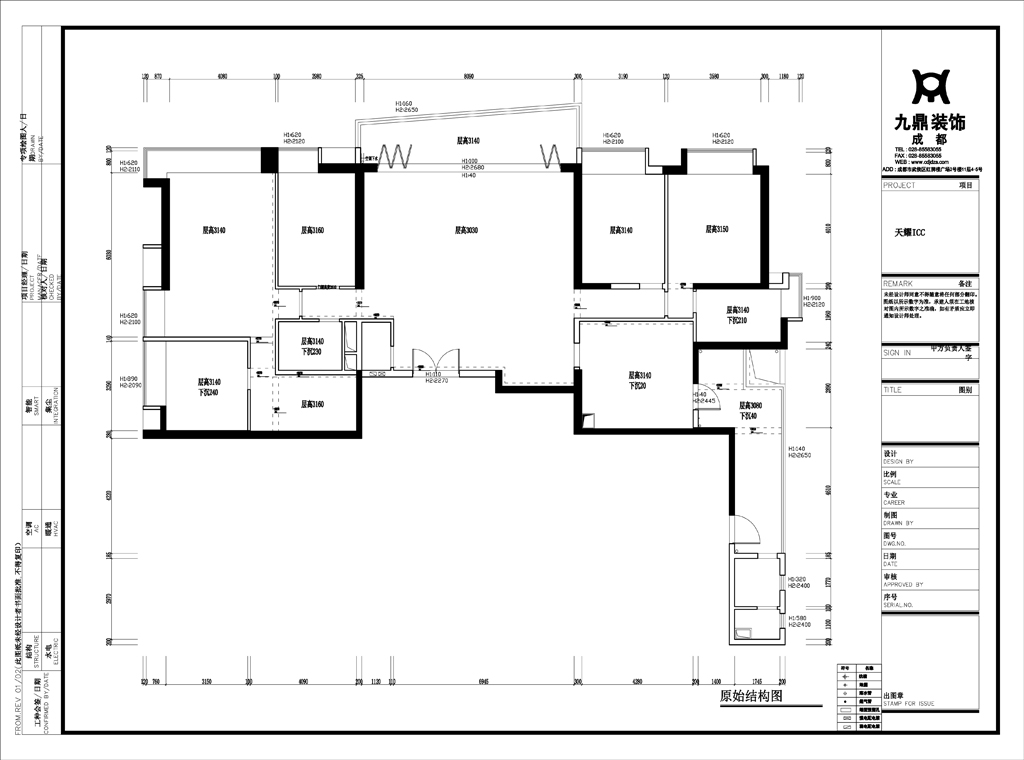 简约 现代 四居 小资 户型图图片来自九鼎建筑装饰工程有限公司成都分在天耀ICC现代简约风的分享