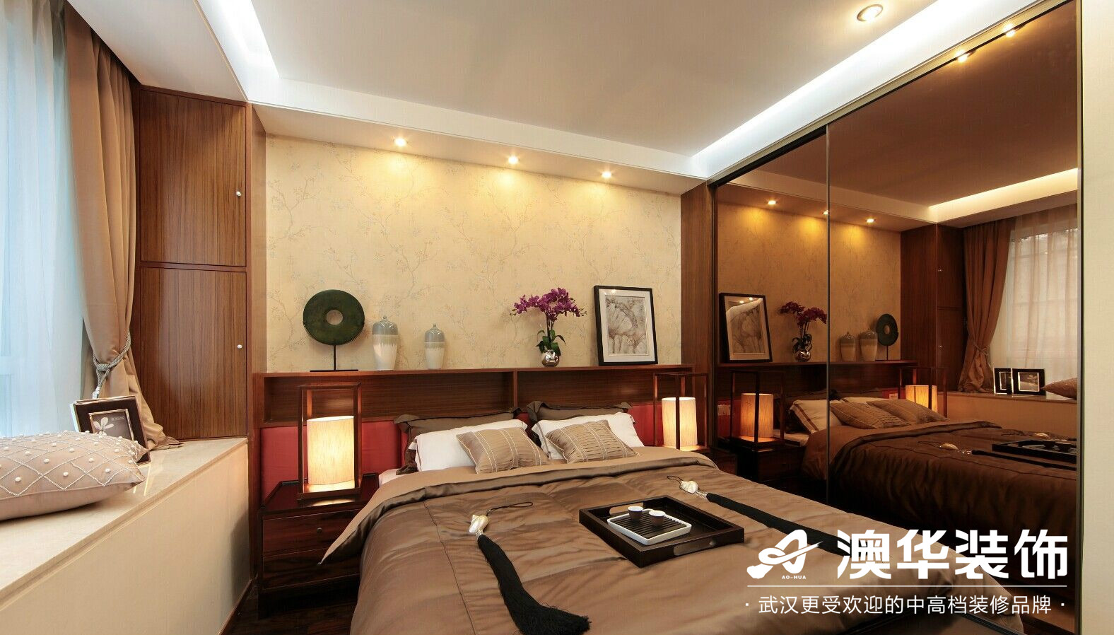 卧室图片来自澳华装饰有限公司在汉口湖畔·现代风格的分享