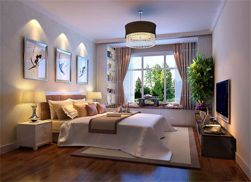 欧式 三居 白领 收纳 80后 小资 卧室图片来自实创装饰完美家装在保利花园128平欧式效果图设计的分享