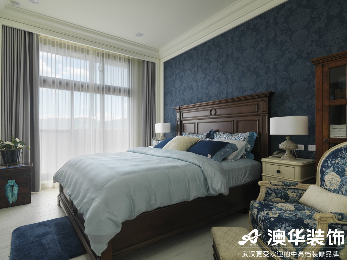 卧室图片来自澳华装饰有限公司在龙阳1号·美式风格的分享