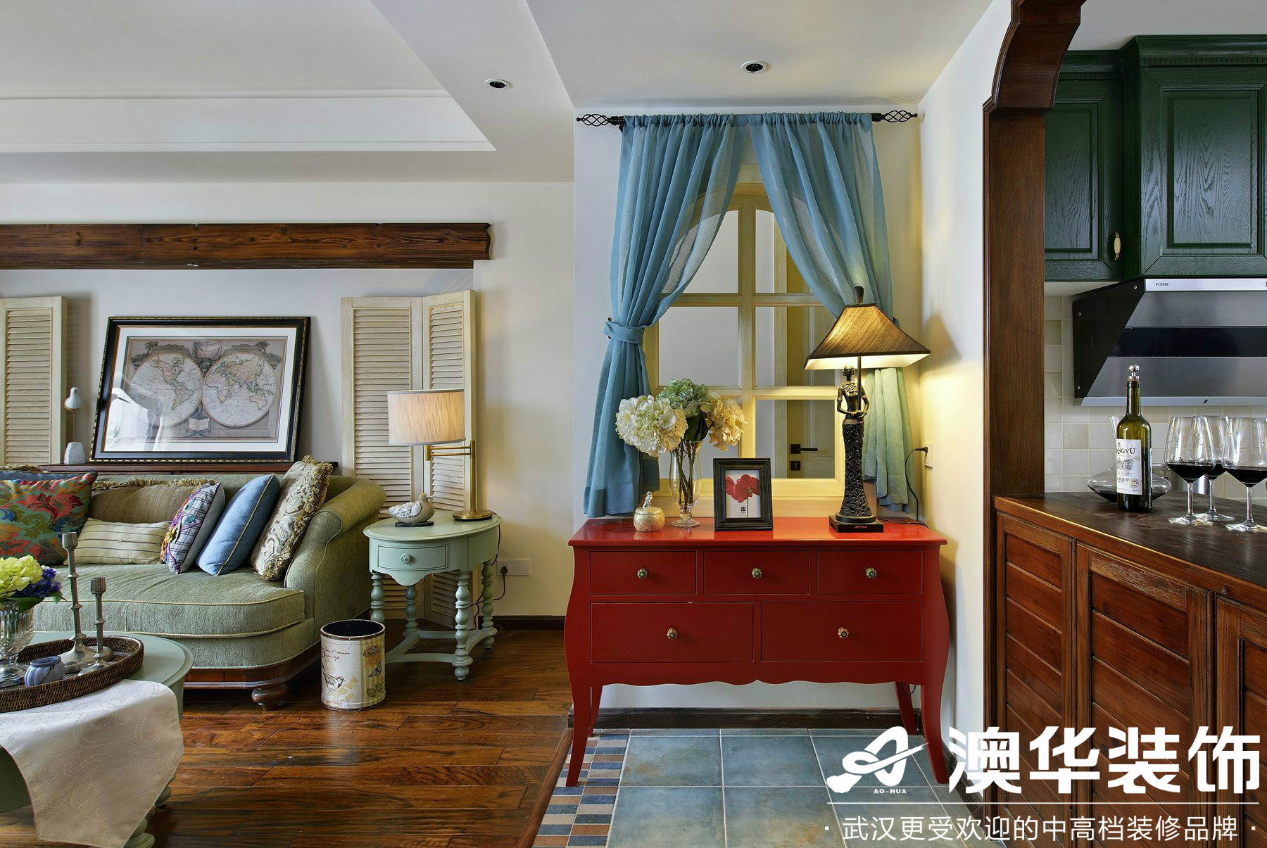 客厅图片来自澳华装饰有限公司在世茂锦绣长江·美式风格的分享