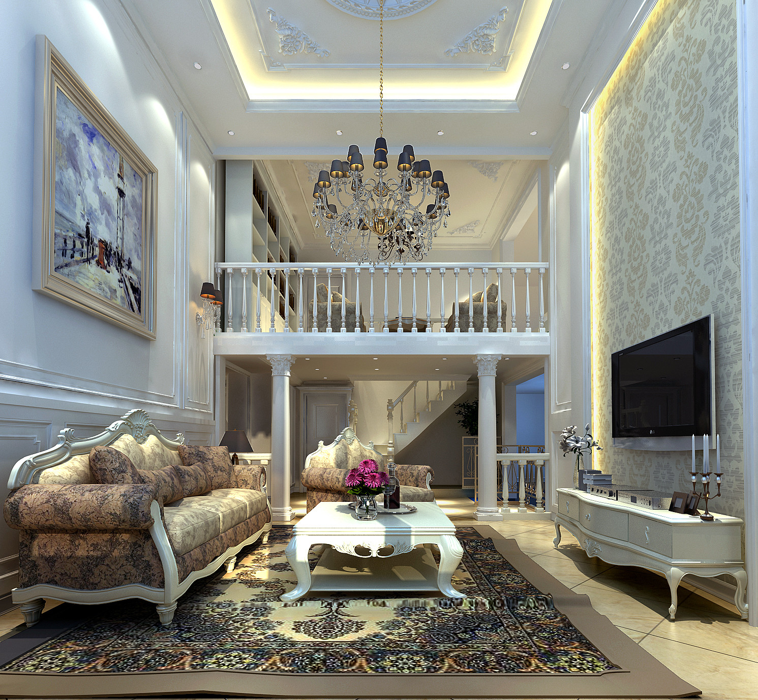 简约 欧式 三居 客厅图片来自居然元洲装饰小杨在东湖湾三居简欧风格的分享