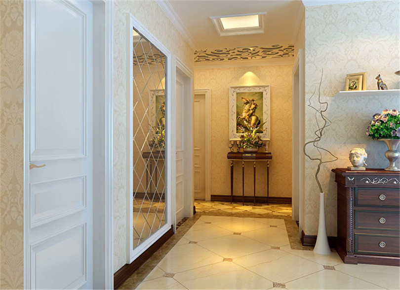 欧式 三居 白领 收纳 80后 小资 玄关图片来自实创装饰完美家装在保利花园128平欧式效果图设计的分享