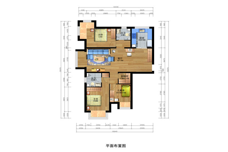 现代风格 三居室 世华泊郡 装饰装修 户型图图片来自业之峰装饰旗舰店在奢享生活的分享
