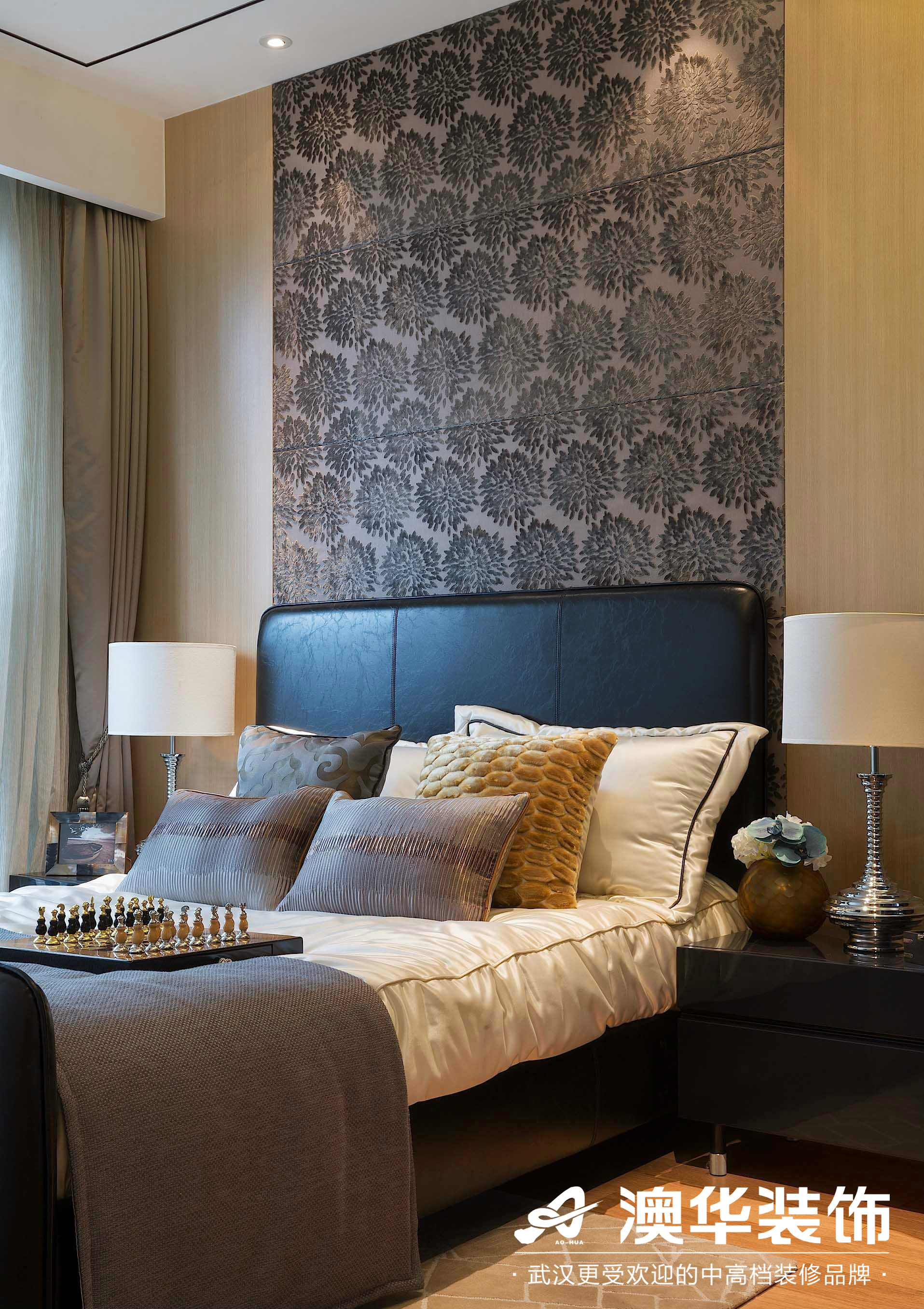 卧室图片来自澳华装饰有限公司在丰尚御龙湾现代风格的分享