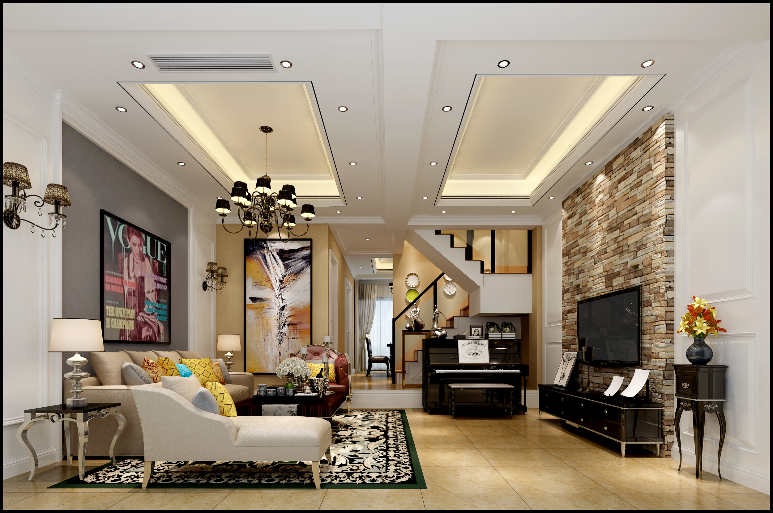美式风格 福州装修 装修公司 设计 客厅图片来自福州有家装饰-小彭在美式风格1的分享