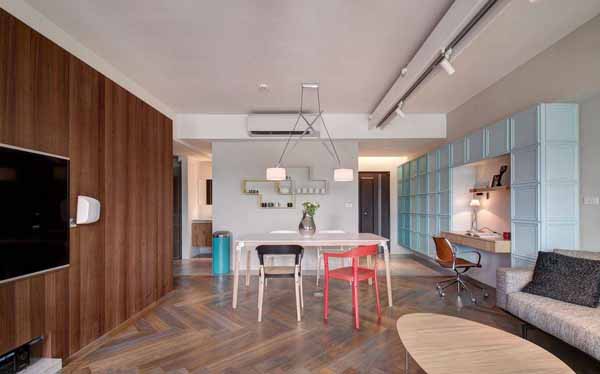 简约 二居 客厅图片来自上海潮心装潢设计有限公司在66平简约风格二居室装修设计案例的分享