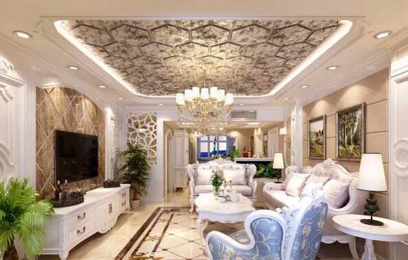 欧式 三居 客厅图片来自上海潮心装潢设计有限公司在紫东花苑149平三室两厅简欧装修的分享