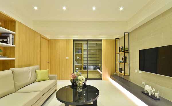 二居 小资 客厅图片来自上海潮心装潢设计有限公司在50平二居室装修日式风增温润质感的分享