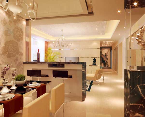 小资 客厅图片来自上海潮心装潢设计有限公司在海上名都155平四房两厅装修样板的分享