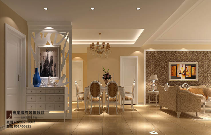 装修 设计 家装 欧式 三居 餐厅图片来自张邯在高度国际-长滩壹号20号楼的分享