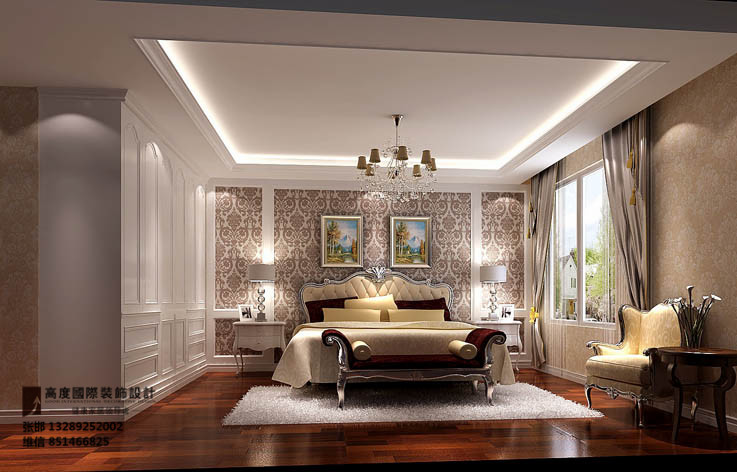 装修 设计 家装 欧式 三居 卧室图片来自张邯在高度国际-长滩壹号20号楼的分享