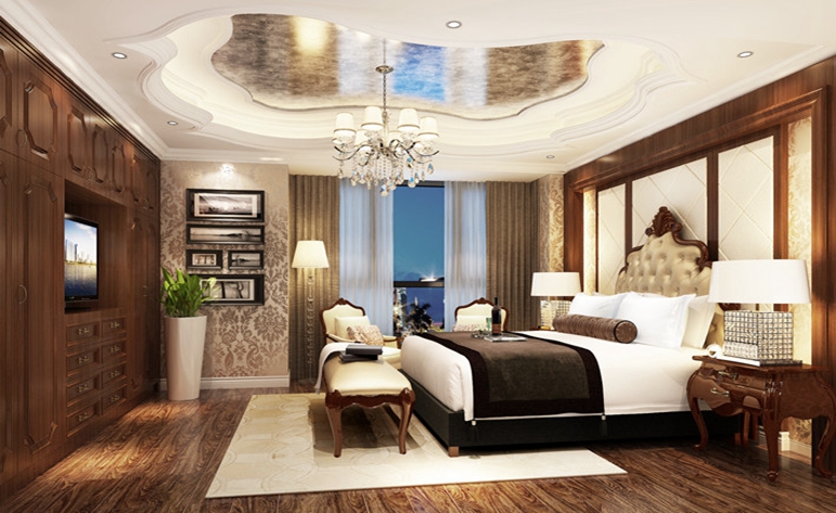 新中式 大气 典雅 复式 卧室图片来自居众装饰WX在九龙仓·碧玺-中式风格-230㎡的分享