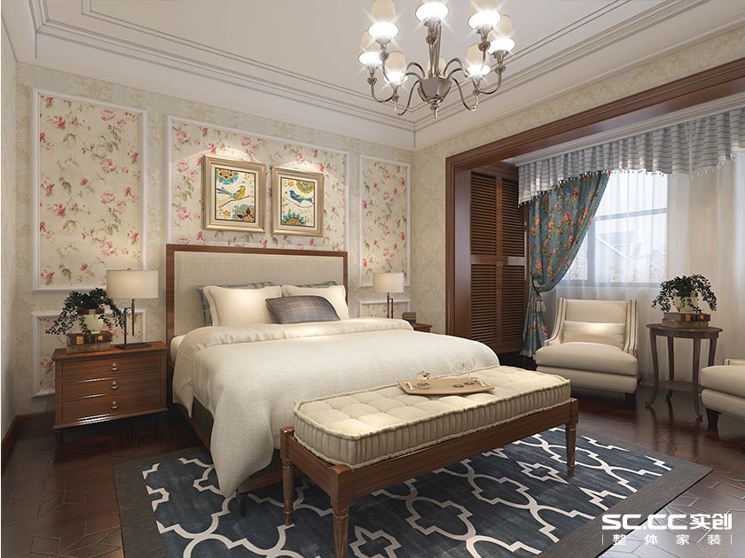 别墅 古典 叠拼 卧室图片来自实创装饰装修在泷悦长安别墅古典欧式的分享