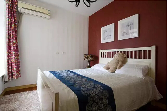 简约 美式 二居 卧室图片来自实创装饰上海公司在97㎡温馨小暖蜗怎么赞你不嫌多的分享