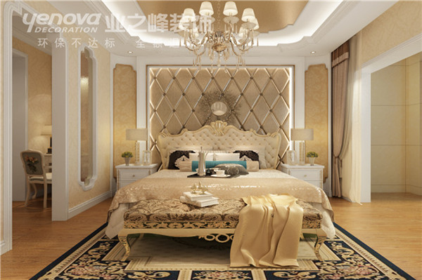 欧式 田园 四居 卧室图片来自业之峰太原分公司在富力华庭的分享
