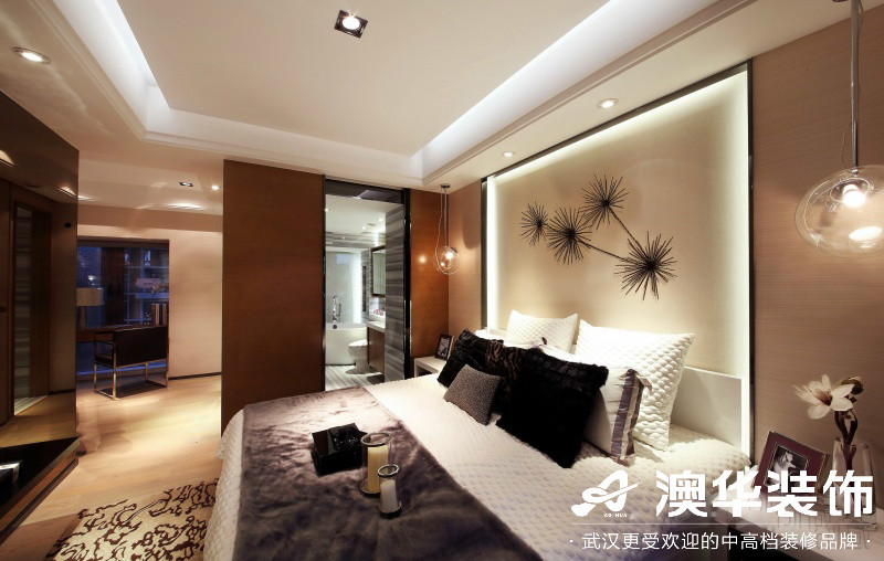 卧室图片来自澳华装饰有限公司在武汉恒大龙墅·现代风格的分享