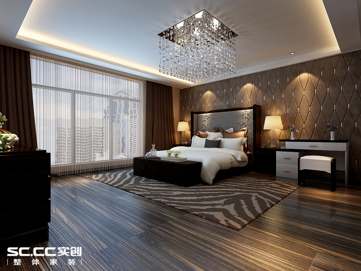 二居 后现代 卧室图片来自哈尔滨实创装饰阿娇在翠湖天地117平后现代风格二居室的分享