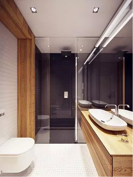简约 后现代 卫生间图片来自实创装饰上海公司在80㎡大一居，开间也能变豪宅的分享