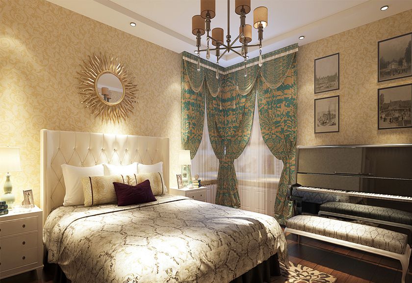 简约 欧式 三居 白领 收纳 80后 小资 卧室图片来自实创装饰百灵在清河东里三居140㎡欧式的分享