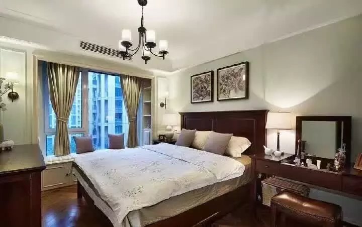 混搭 三居 卧室图片来自西安紫苹果装饰总部在三室两厅的分享