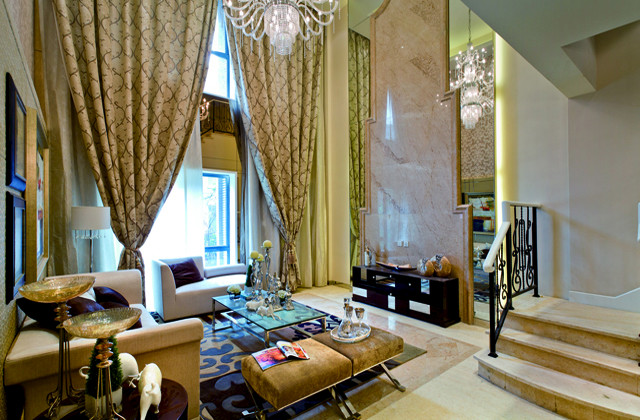 客厅图片来自北京居然元洲装饰小尼在210平米别墅简欧风格的分享